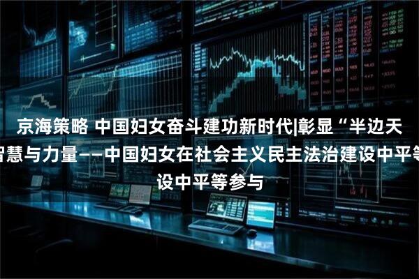 京海策略 中国妇女奋斗建功新时代|彰显“半边天”的智慧与力量——中国妇女在社会主义民主法治建设中平等参与