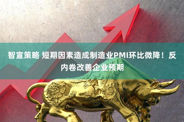 智宣策略 短期因素造成制造业PMI环比微降！反内卷改善企业预期